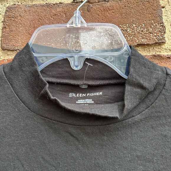 Eileen Fisher Women's Organic Cotton Slub Jersey Mock Neck Top XS NEW - Picture 3 of 6